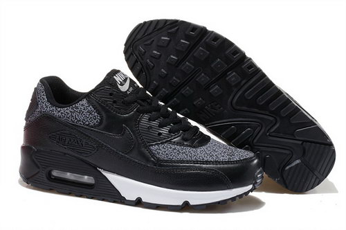 Nike Air Max 90 Mens Shoes Hot Black White Factory Outlet